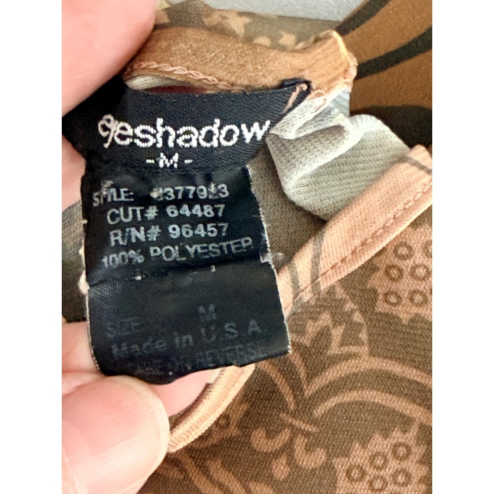 Vtg Y2K Eye-shadow sheer Top Womens sz M fairy grunge romantic whimsigoth floral - Picture 4 of 8